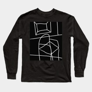 Monochromatic line  print Long Sleeve T-Shirt